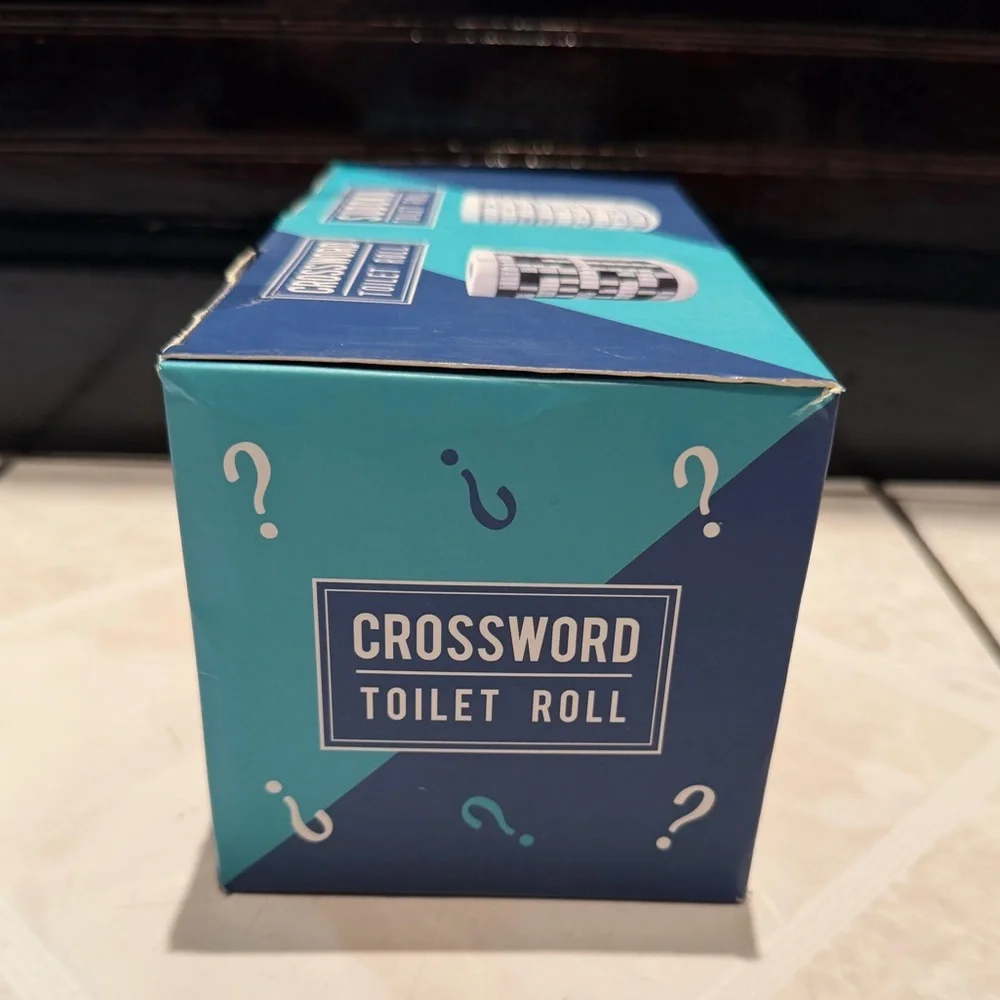 Crossword and Sudoku Toilet Roll Set - Blue and White